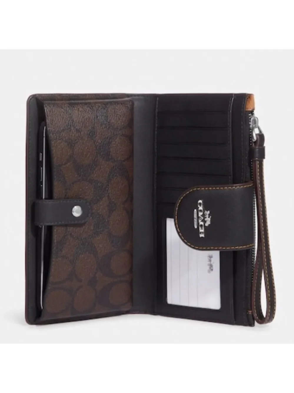 Coach Tech Wallet With Leopard Print NWT
